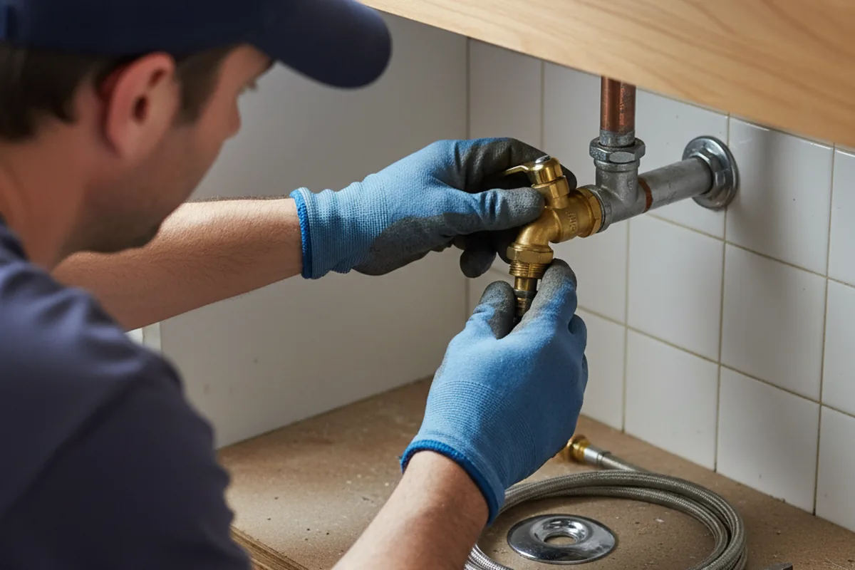 Shutoff valve and fitting work during Burst Pipe Repair in Mead
